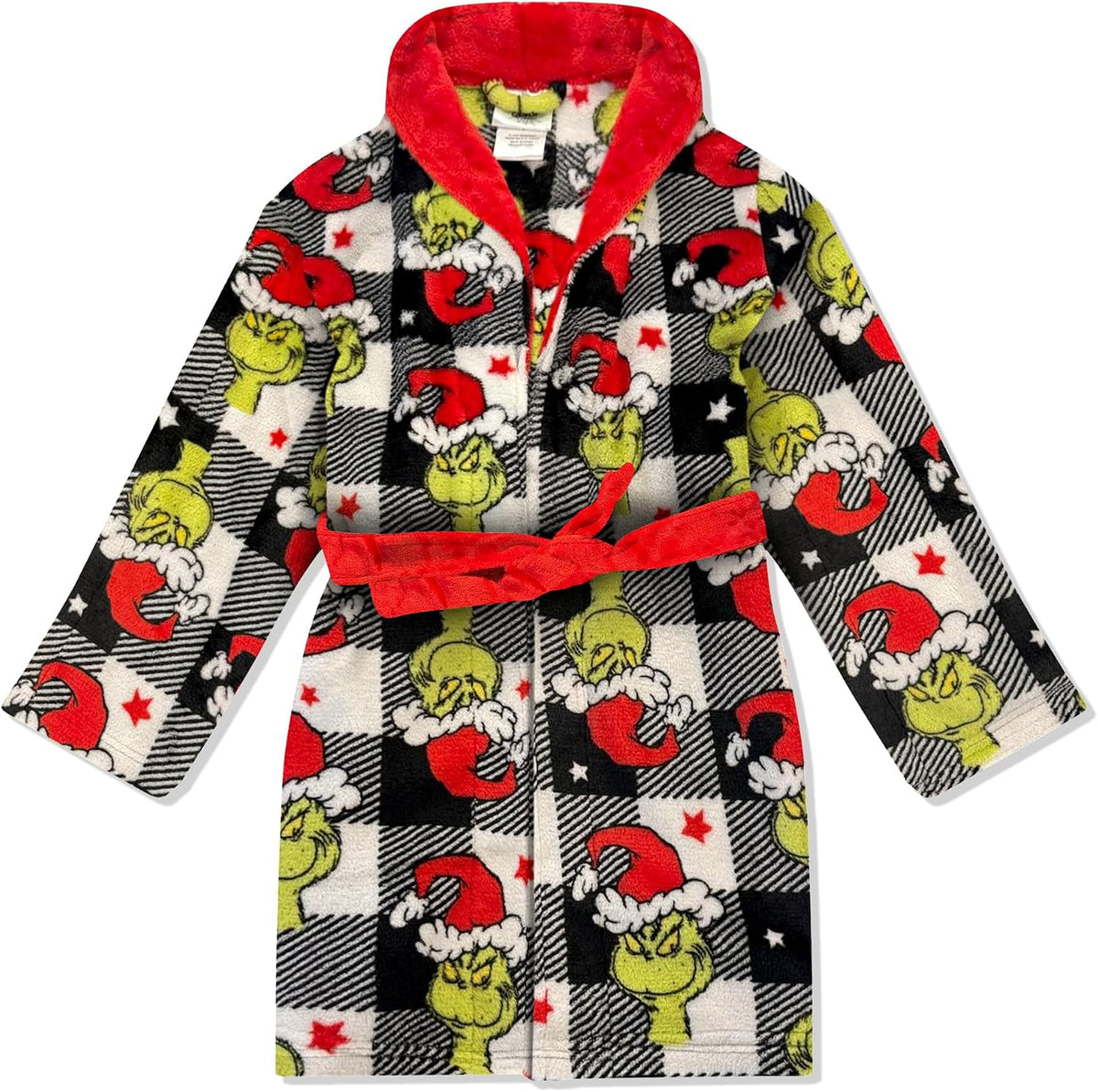 the Grinch Fleece Kids Robe - Super Soft Plush Bathrobe for Boys & Girls, Perfect for Toddlers & Kids - Sizes 3T-10