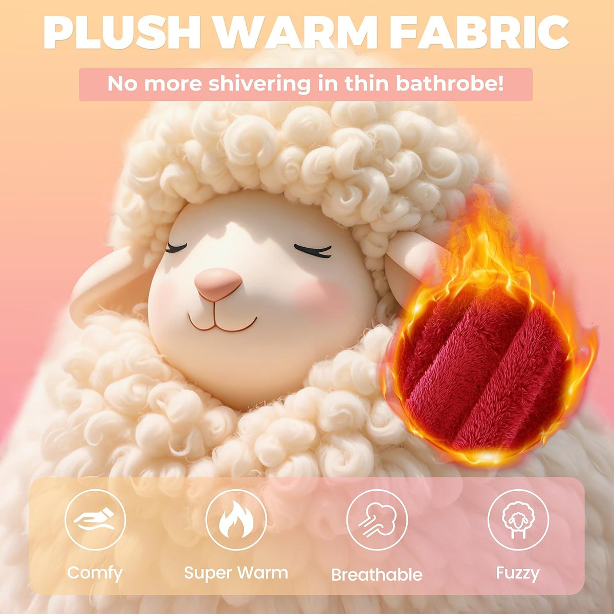 Long Robes for Women Floor Length, Fluffy Fleece Warm Cozy Hooded Bathrobe Plush Luxury plus Size Winter Housecoat