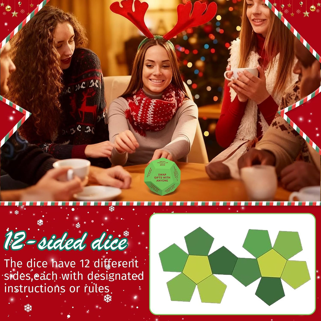 Santa Swap Gift Exchange Dice, 3 * 3In Exchange Christmas Stocking Stuffers