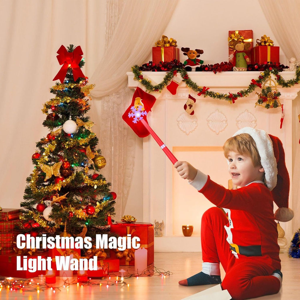 Christmas Wand Wireless Remote Switch Controller, Two 3-Pin Plugs, Red