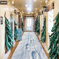 Snow Footprints Christmas Floor Decoration Fabric 9.8 X 3.3 Ft