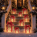 12 Set Christmas Lighted Gift Boxes Outdoor Holiday LED Decor