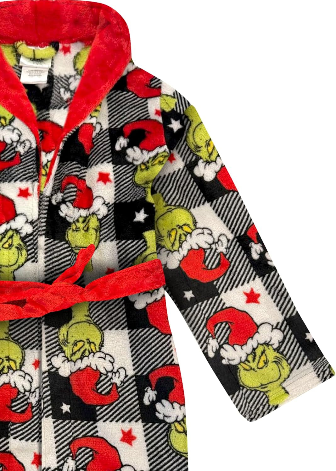 the Grinch Fleece Kids Robe - Super Soft Plush Bathrobe for Boys & Girls, Perfect for Toddlers & Kids - Sizes 3T-10